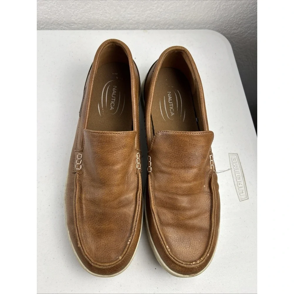 Nautica Men's Casual Loafer, Classic Slip On Jesper Brown  Size 12